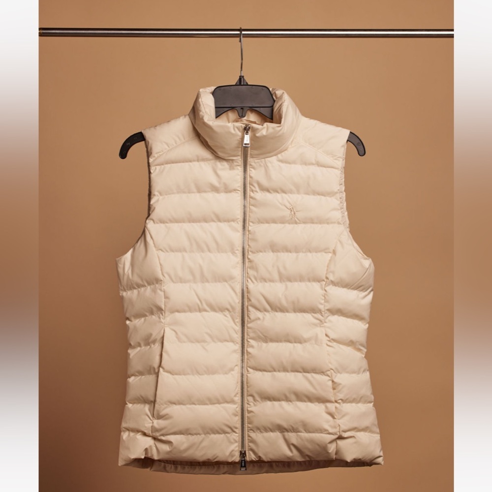 Polo Ralph Lauren Women’s Pony Logo Quilted Packable Puffer Vest Water Repellent